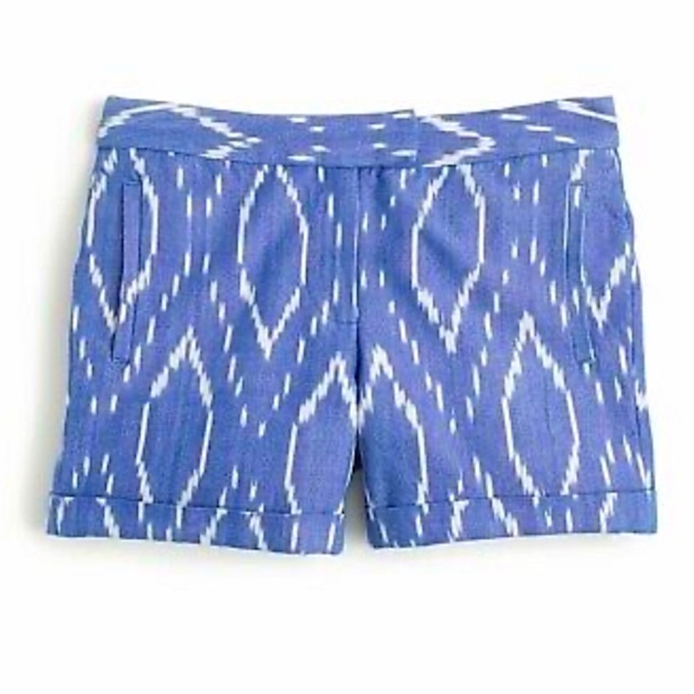 JCREW Sunfaded Ikat print shorts
